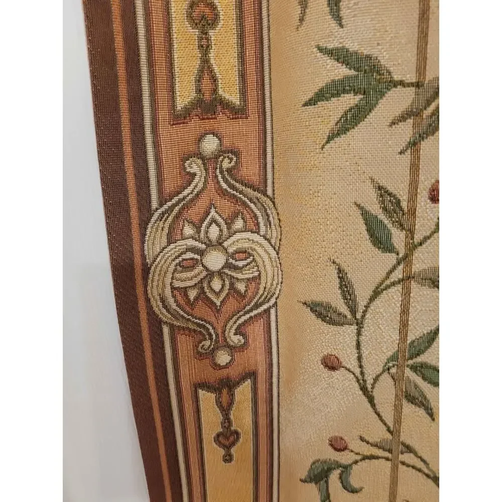 Vintage Manuel Woodworkers & Weavers Venetian Rose Grande   Woven Wall Tapestry